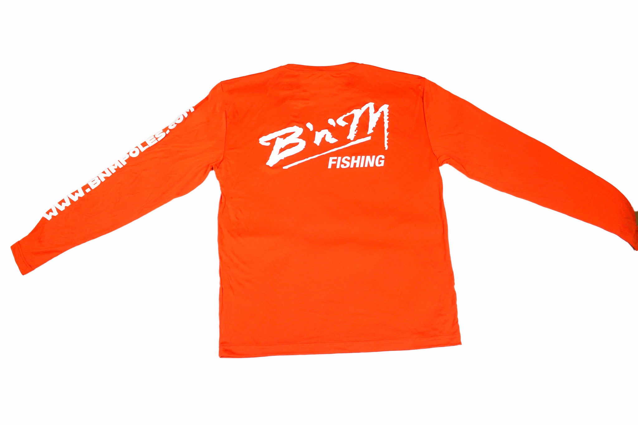 Orange Long Sleeve Relaxed Fit Fishing Shirt